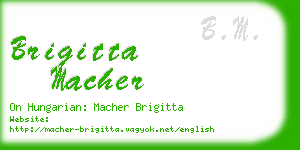 brigitta macher business card